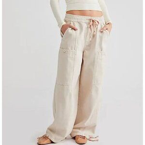 We the Free Free People Bright Eyed Low Slung Pull Barrel Silver Spring Size M